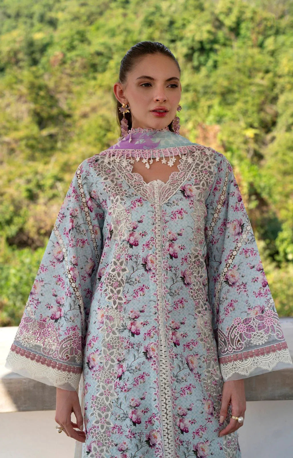 AJR Couture | Printakari Lawn 25 | Charlotte - Aqsa Fabrics