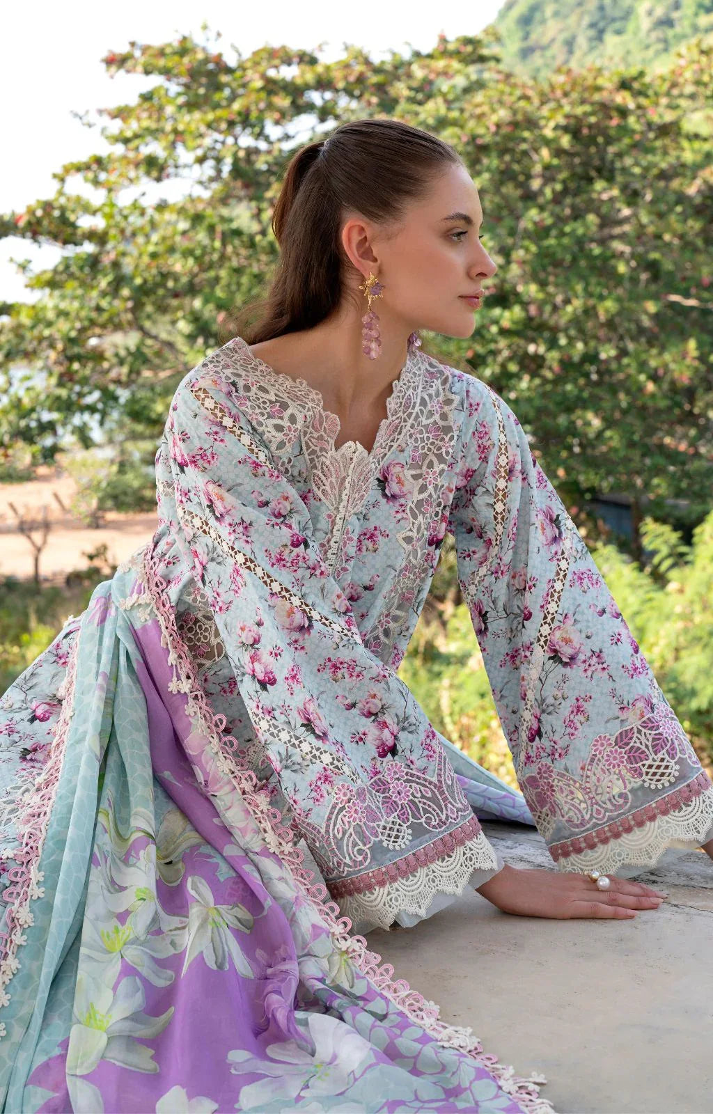 AJR Couture | Printakari Lawn 25 | Charlotte - Aqsa Fabrics