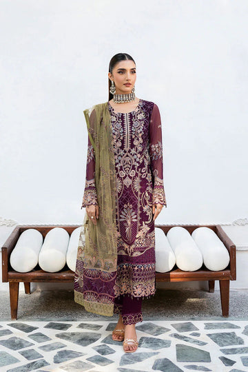 Ramsha | Chevron Chiffon Collection | A-1002 - Aqsa Fabrics