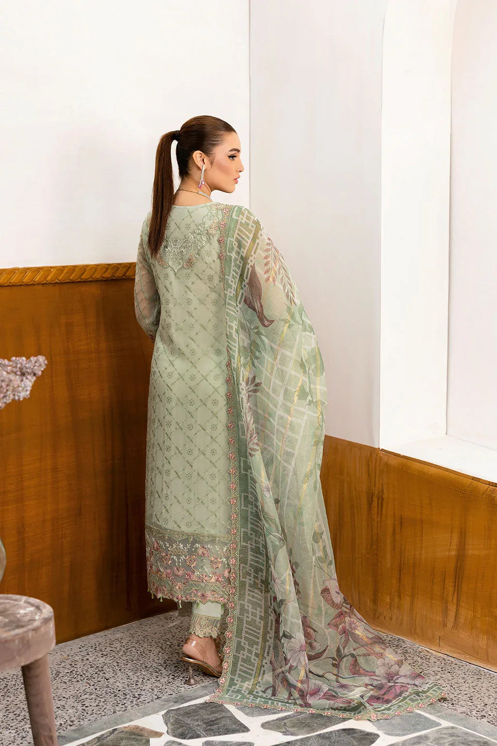 Ramsha | Chevron Chiffon Collection | A-1003 - Aqsa Fabrics