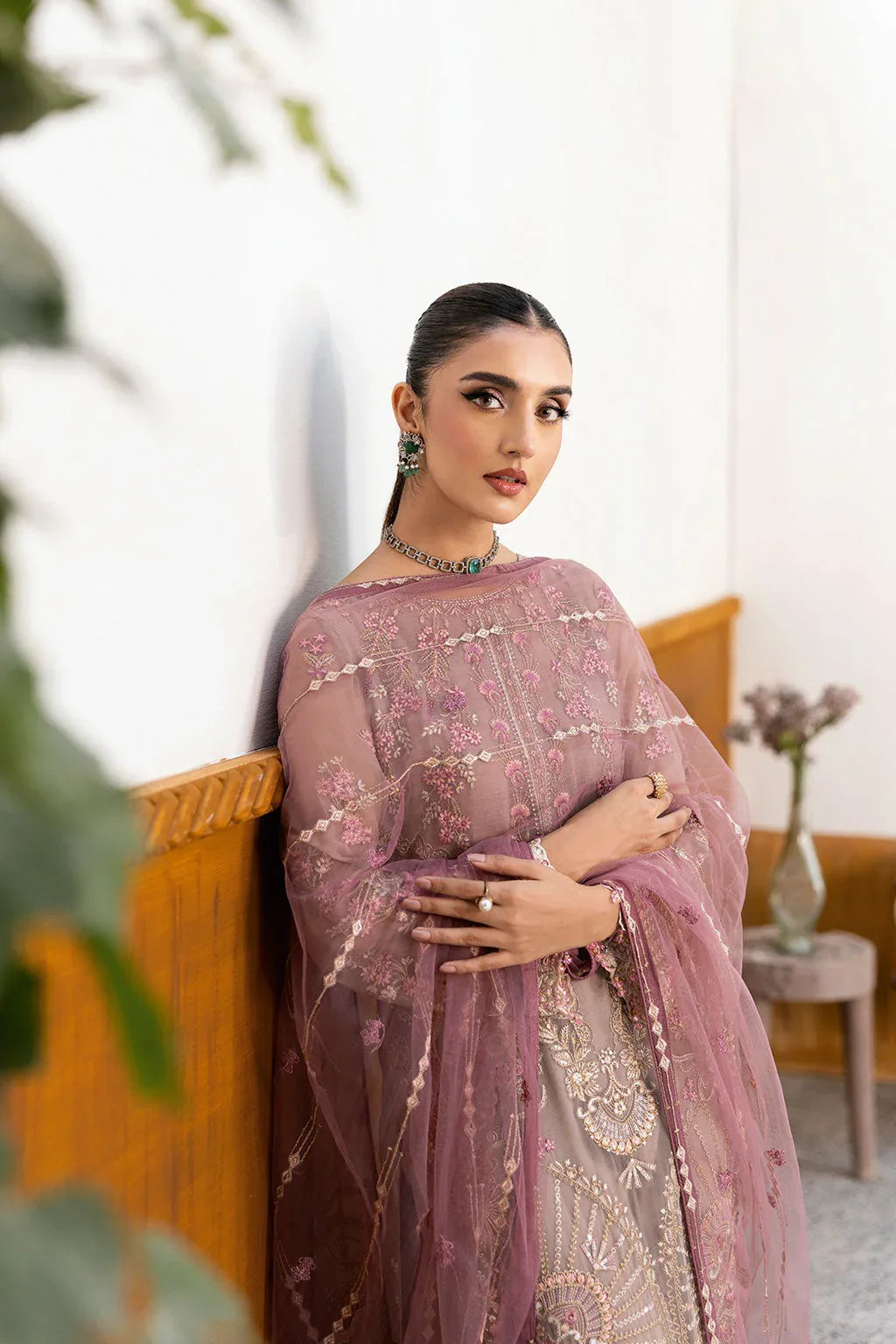 Ramsha | Chevron Chiffon Collection | A-1009 - Aqsa Fabrics