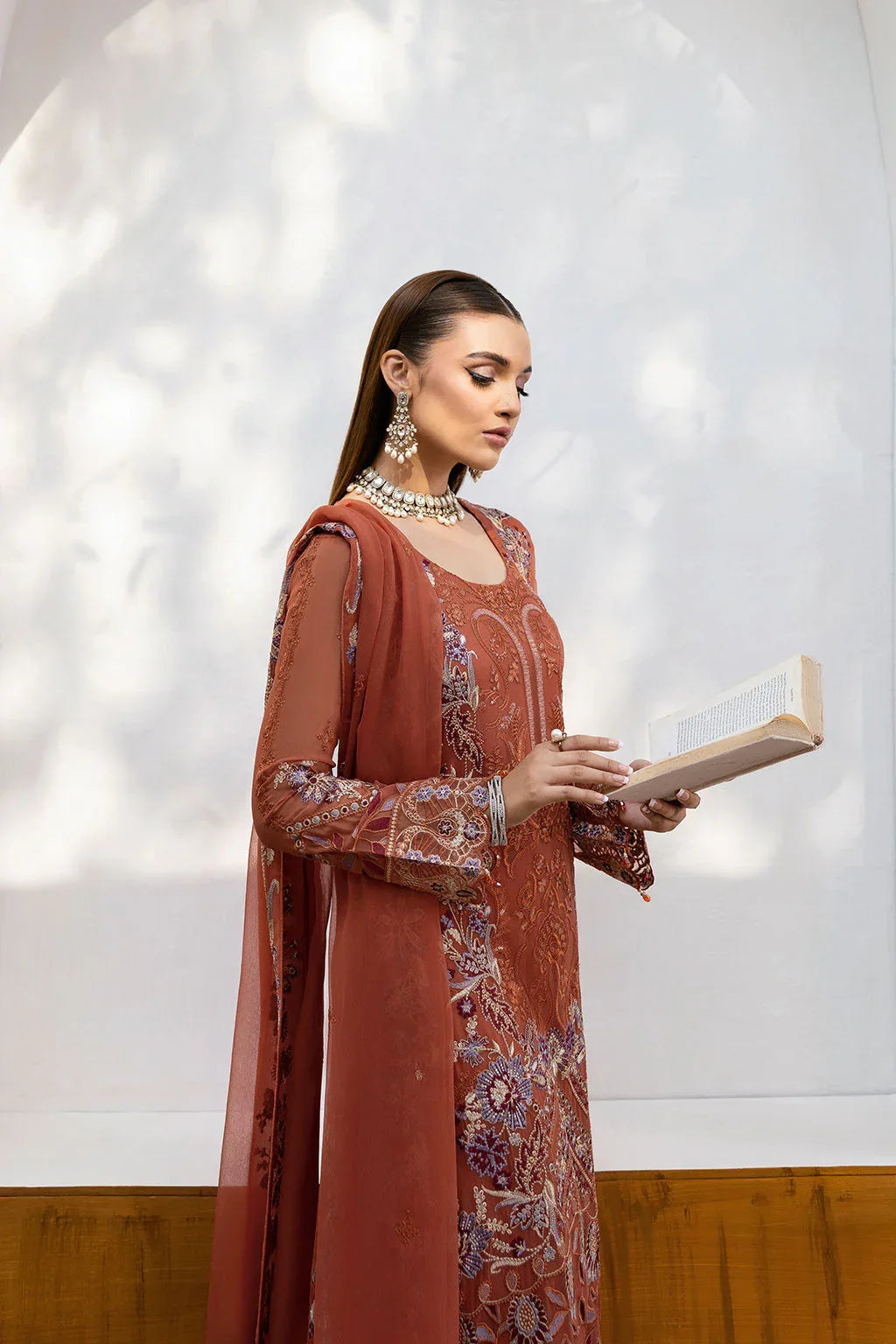 Ramsha | Chevron Chiffon Collection | A-1007 - Aqsa Fabrics