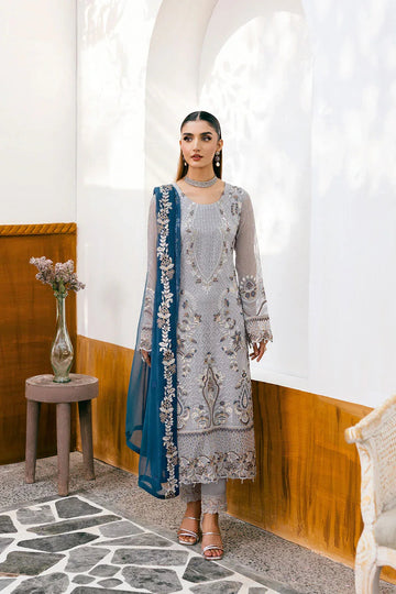 Ramsha | Chevron Chiffon Collection |A-1001 - Aqsa Fabrics