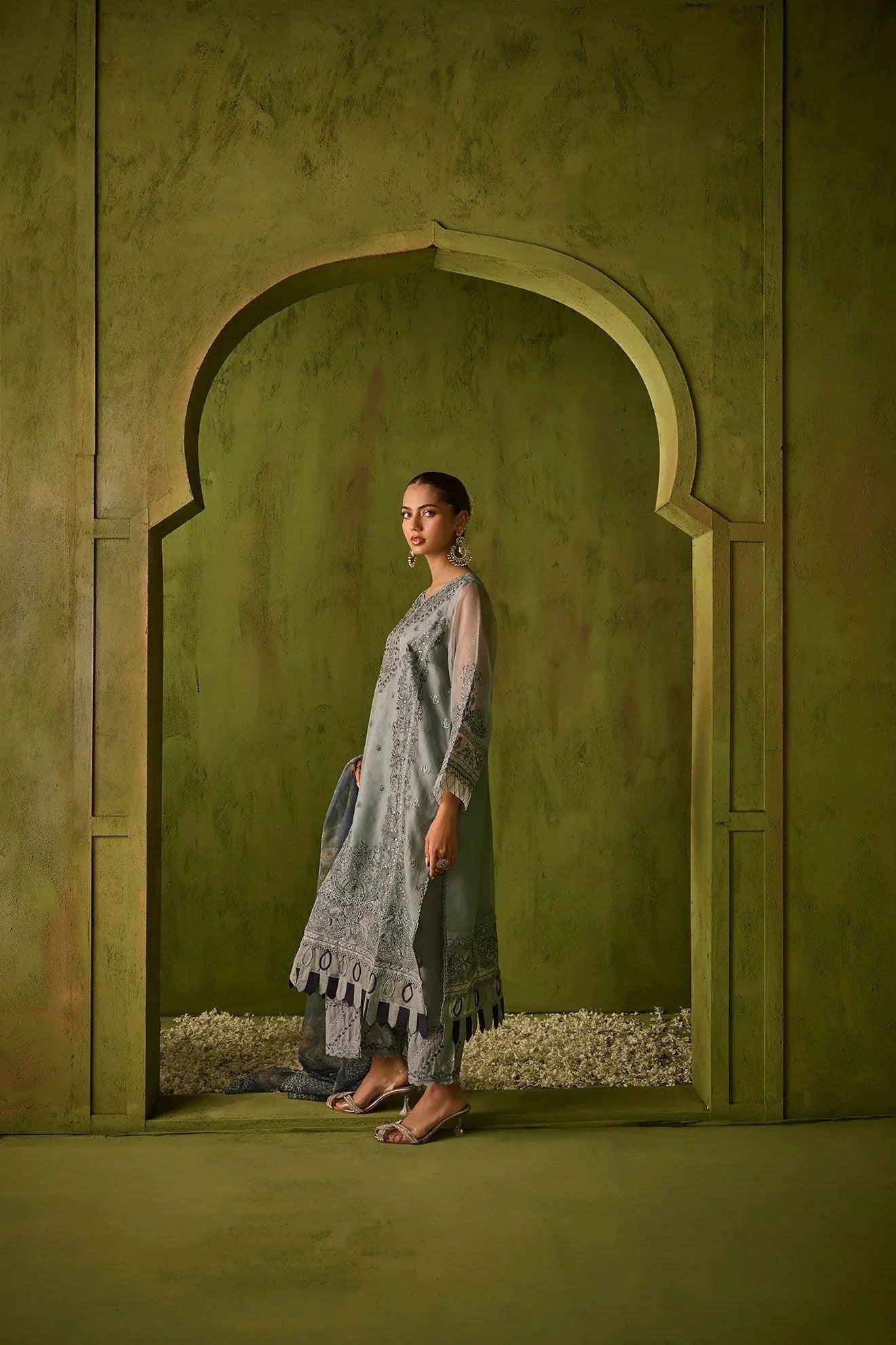 Dhanak | Festive Formals | SS24DU-3196 BLUE 3Pcs - Aqsa Fabrics