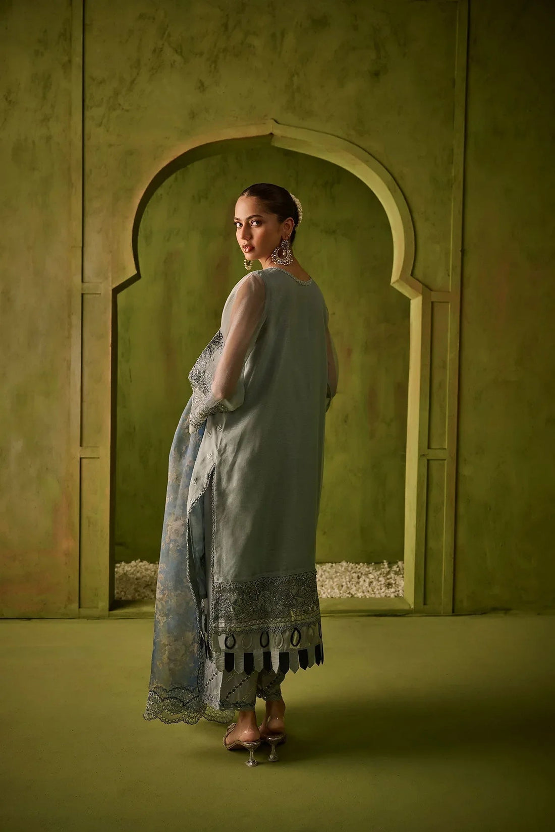 Dhanak | Festive Formals | SS24DU-3196 BLUE 3Pcs - Aqsa Fabrics
