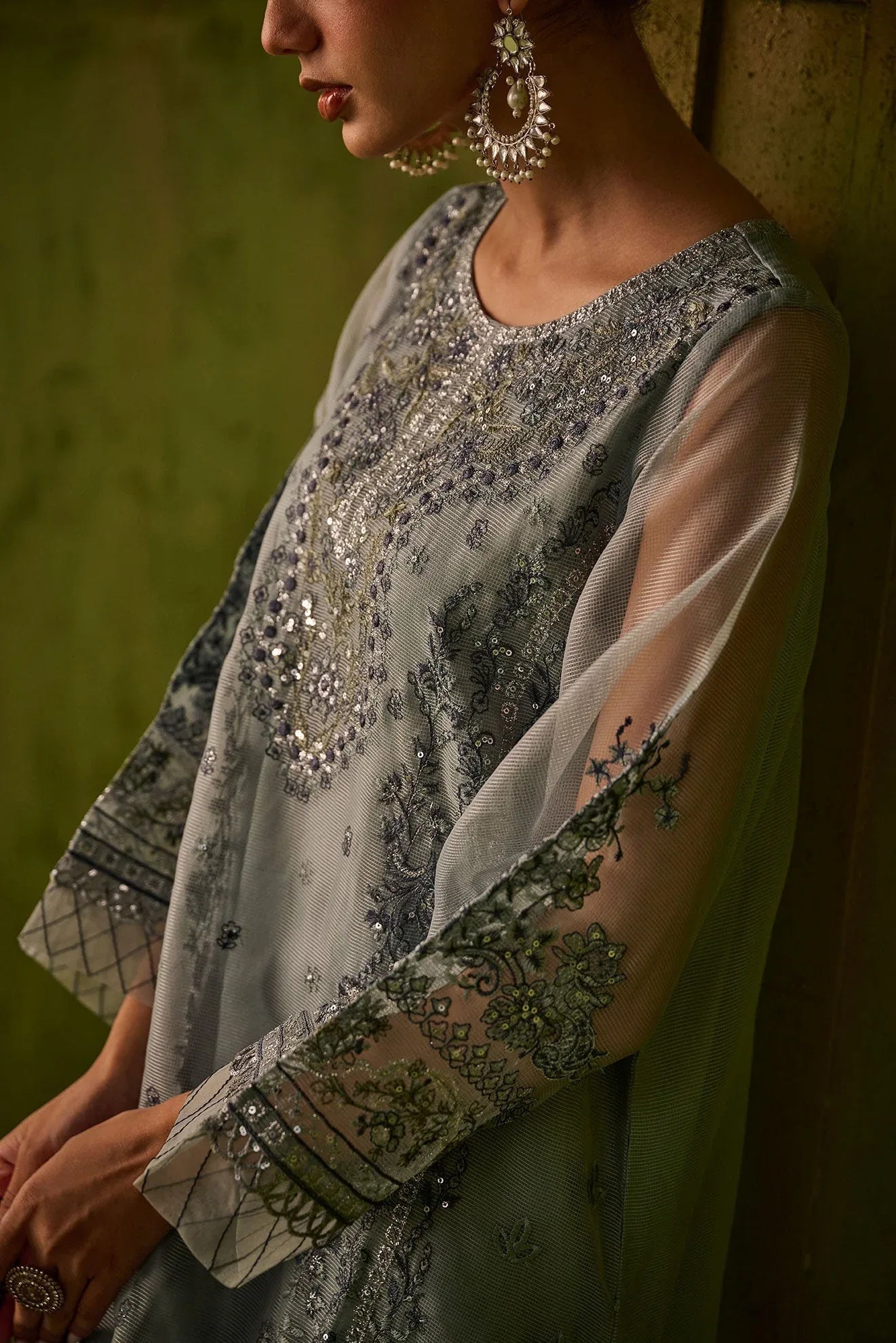 Dhanak | Festive Formals | SS24DU-3196 BLUE 3Pcs - Aqsa Fabrics