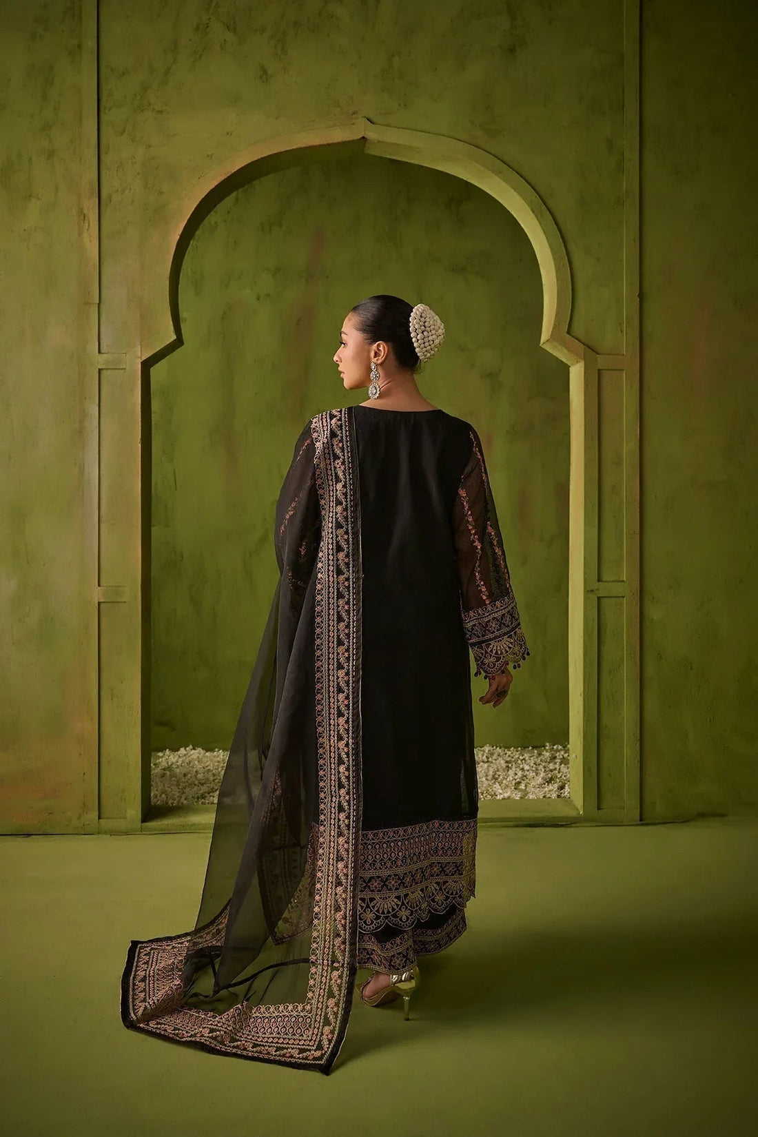 Dhanak | Festive Formals | SS24DU-3192 BLACK 3Pcs - Aqsa Fabrics
