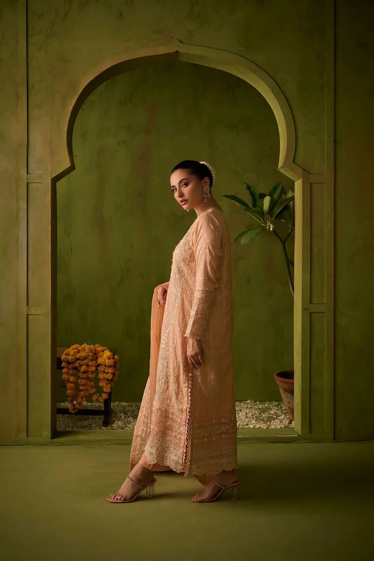 Dhanak | Festive Formals | SS24DU-3199 L-PINK 3Pcs - Aqsa Fabrics
