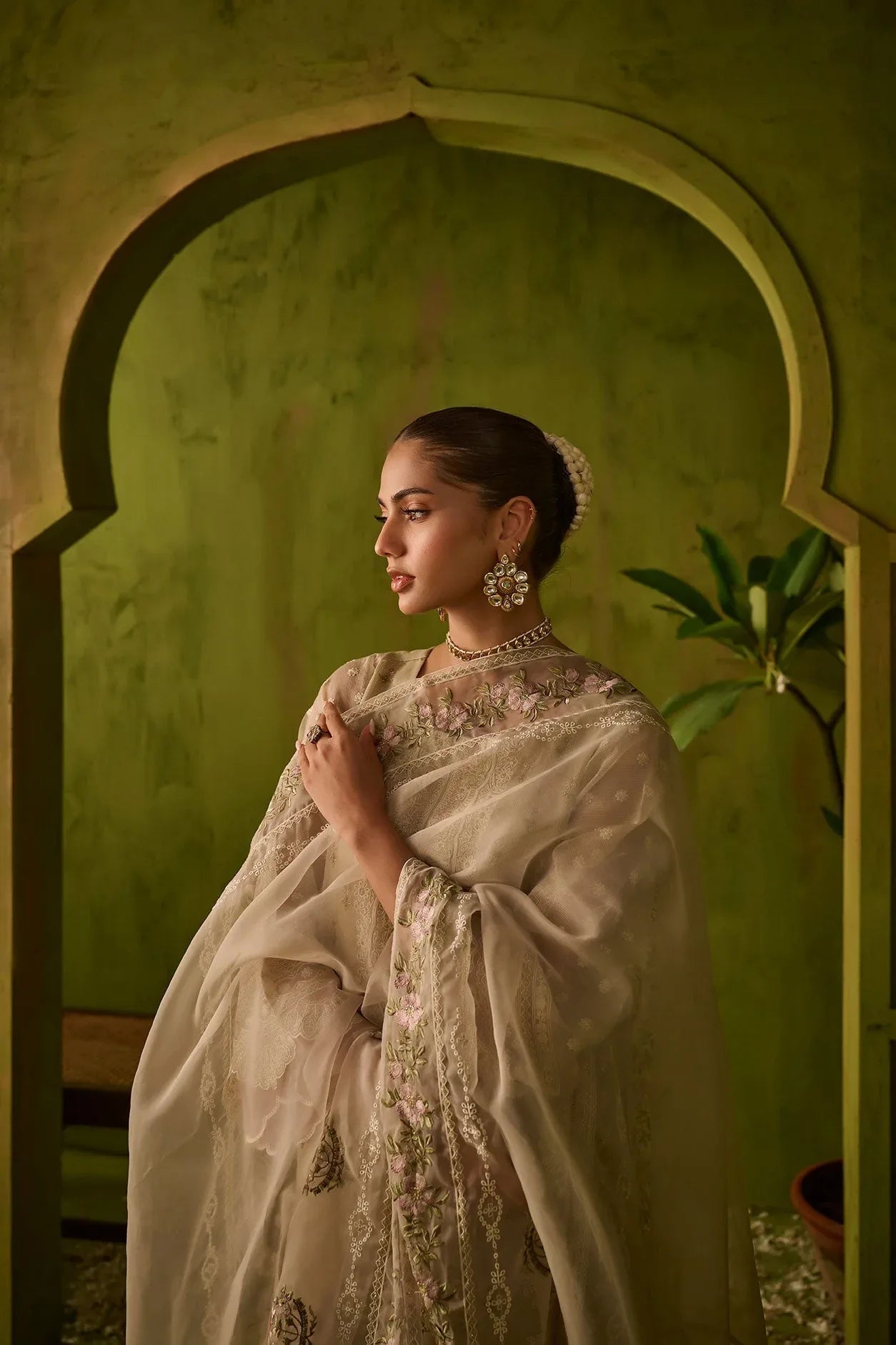 Dhanak | Festive Formals | SS24DU-3194 BEIGE 3Pcs - Aqsa Fabrics