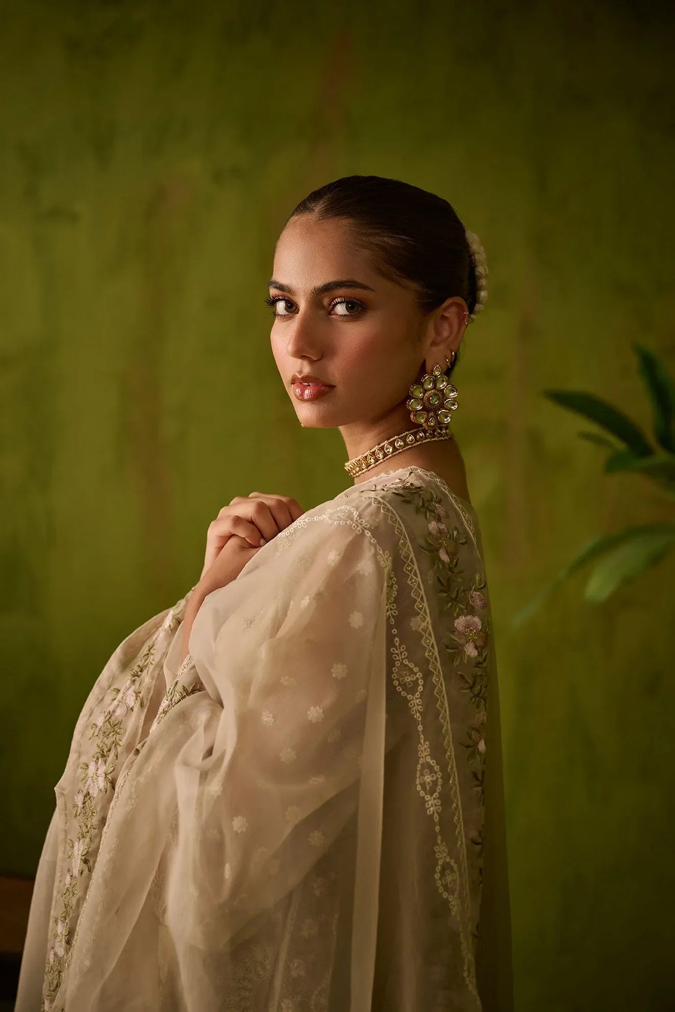 Dhanak | Festive Formals | SS24DU-3194 BEIGE 3Pcs - Aqsa Fabrics