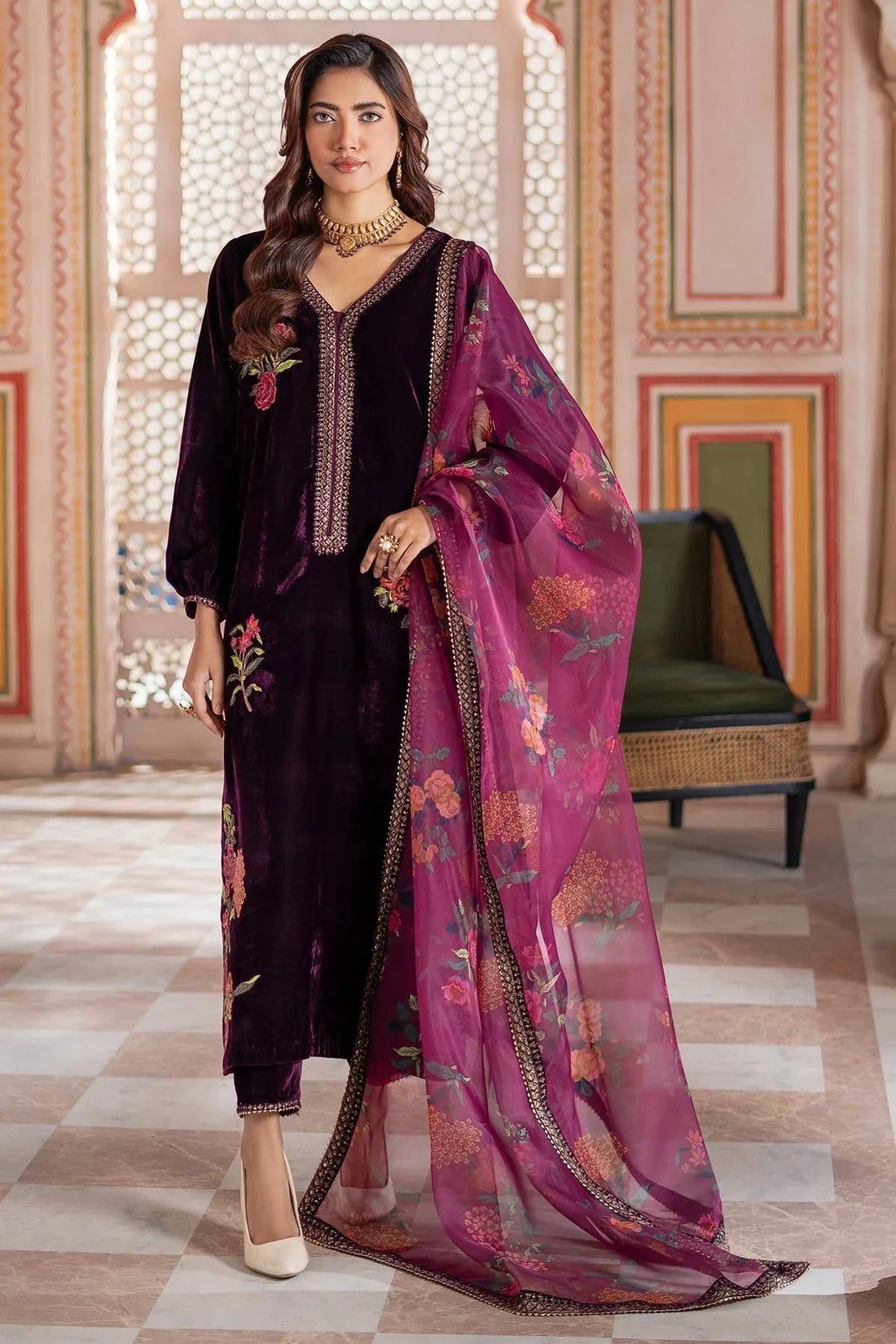 Charizma | Signora Velvet | CVT4-19 - Aqsa Fabrics