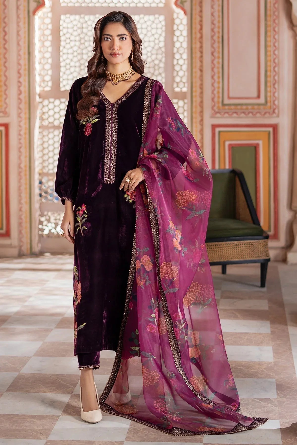 Charizma | Signora Velvet | CVT4-19 - Aqsa Fabrics