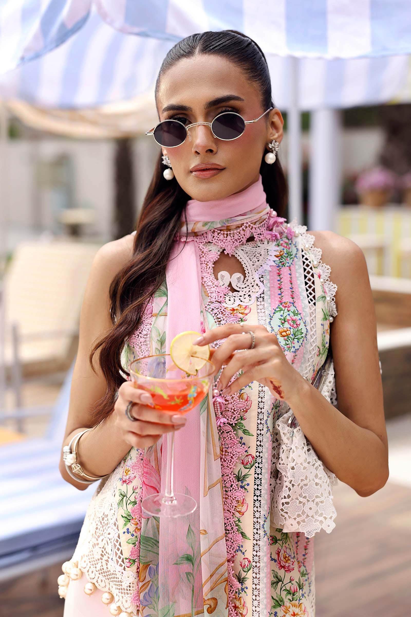 Maria B 3 Piece Stitched Embroidered Lawn Suit