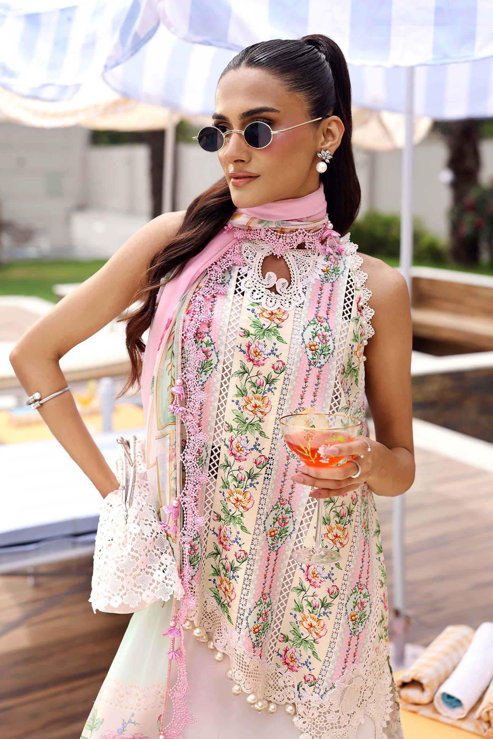 Maria B 3 Piece Stitched Embroidered Lawn Suit