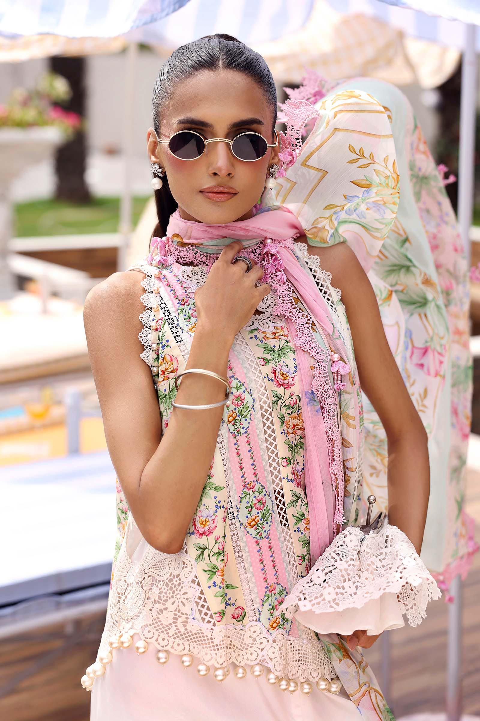 Maria B 3 Piece Stitched Embroidered Lawn Suit