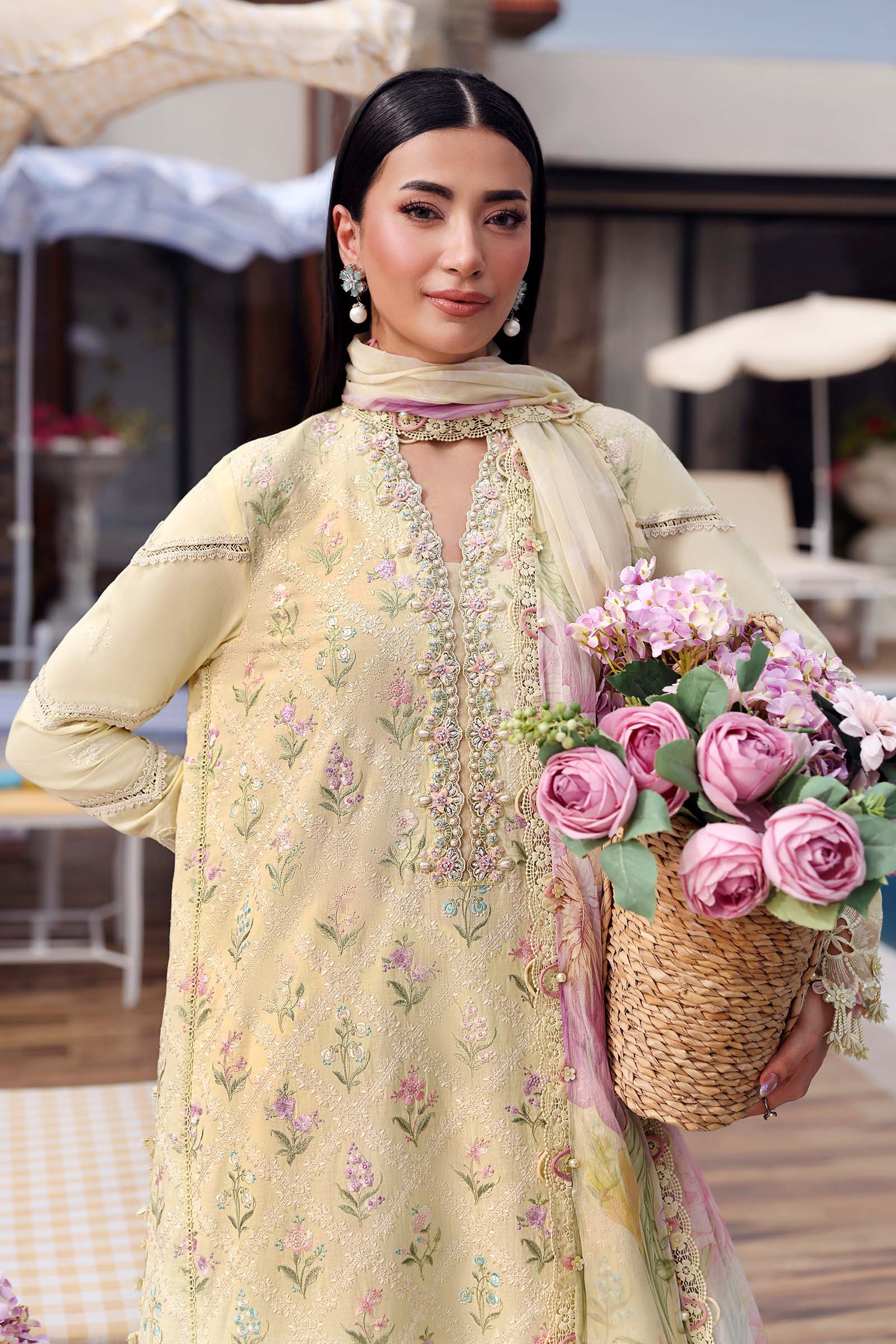 Maria B 3 Piece Stitched Embroidered Lawn Suit