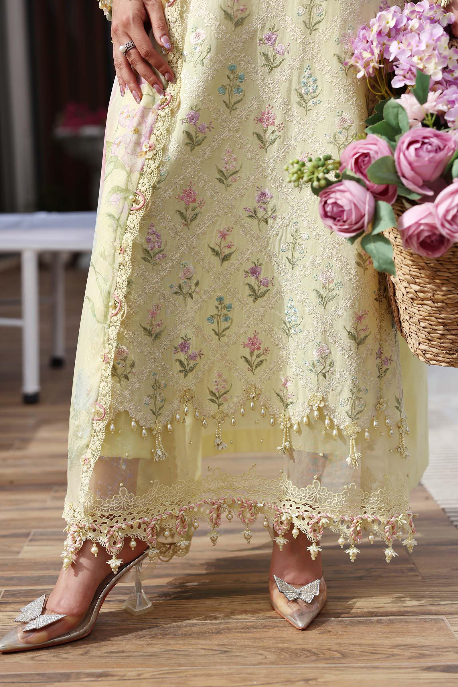 Maria B 3 Piece Stitched Embroidered Lawn Suit