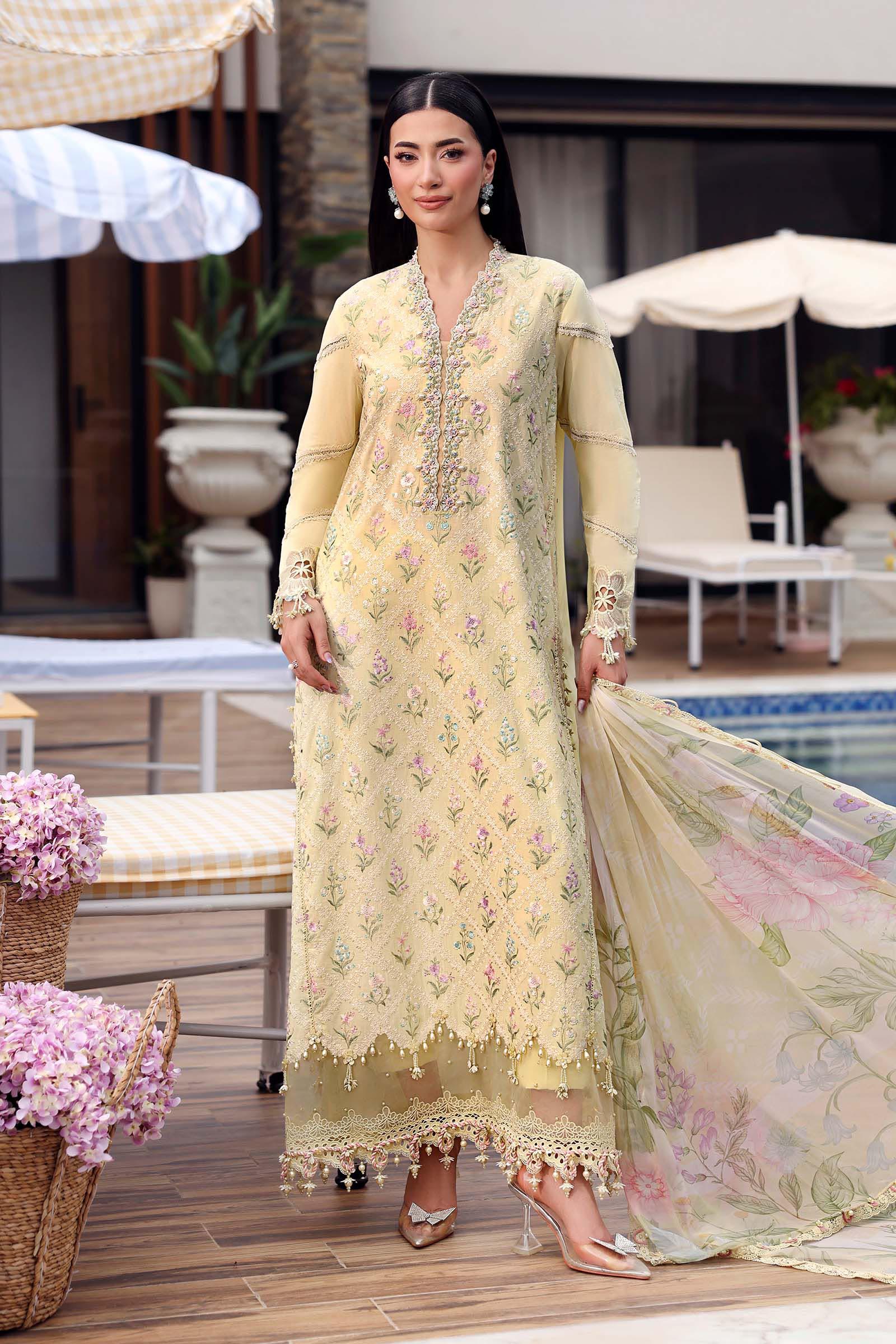 Maria B 3 Piece Stitched Embroidered Lawn Suit