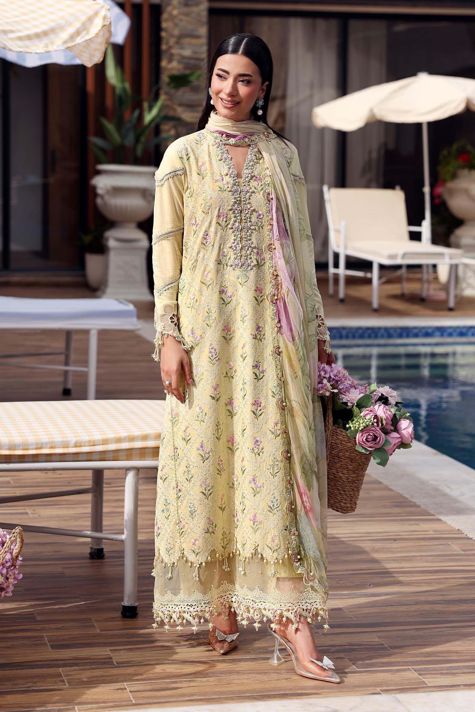 Maria B 3 Piece Stitched Embroidered Lawn Suit