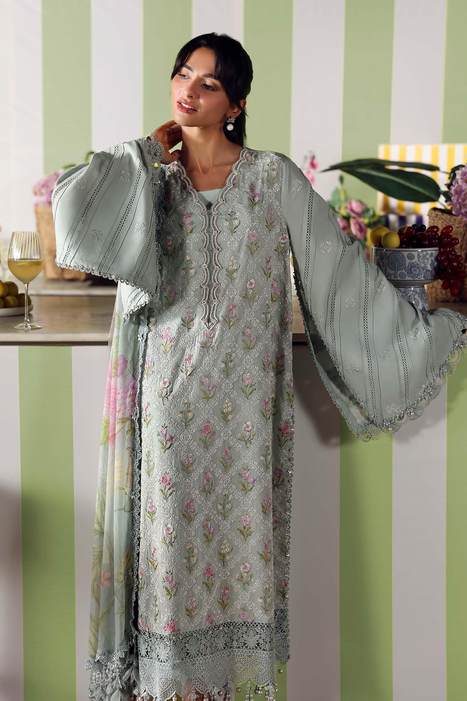 Maria B 3 Piece Stitched Embroidered Lawn Suit