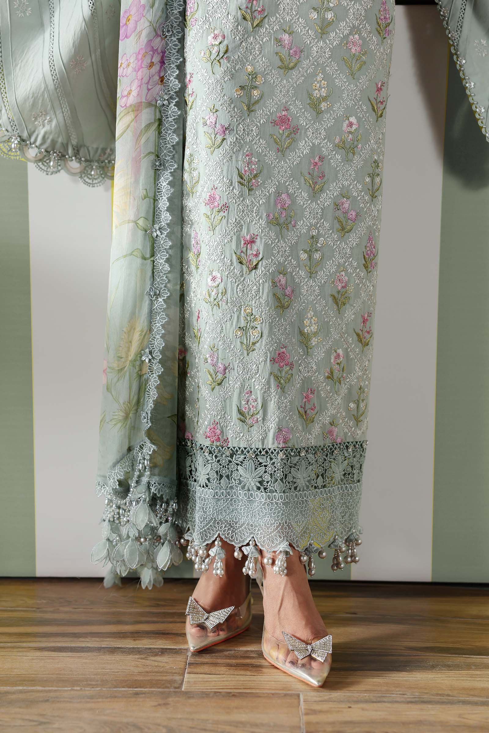 Maria B 3 Piece Stitched Embroidered Lawn Suit