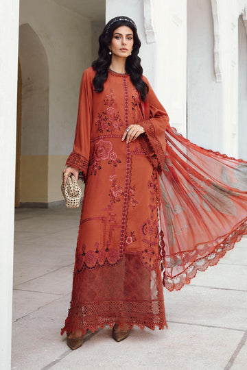 3 Piece Unstitched Embroidered Cambric Suit | MPT-2701-B - Aqsa Fabrics