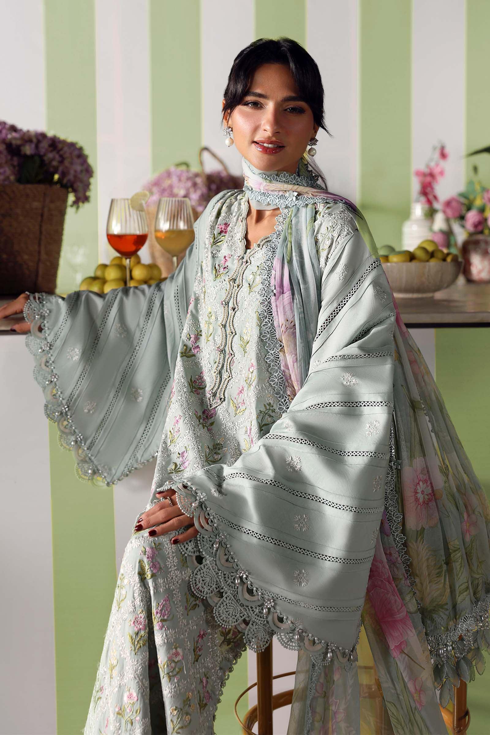 Maria B 3 Piece Stitched Embroidered Lawn Suit