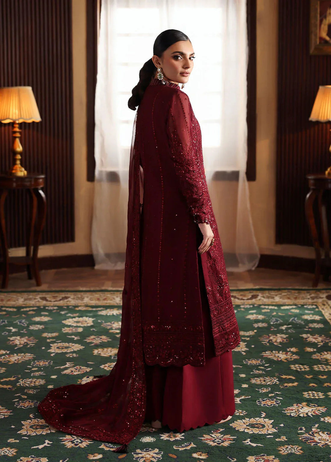 Gulaal | I Evayna Embroidered Chiffon | Vezeen - Aqsa Fabrics