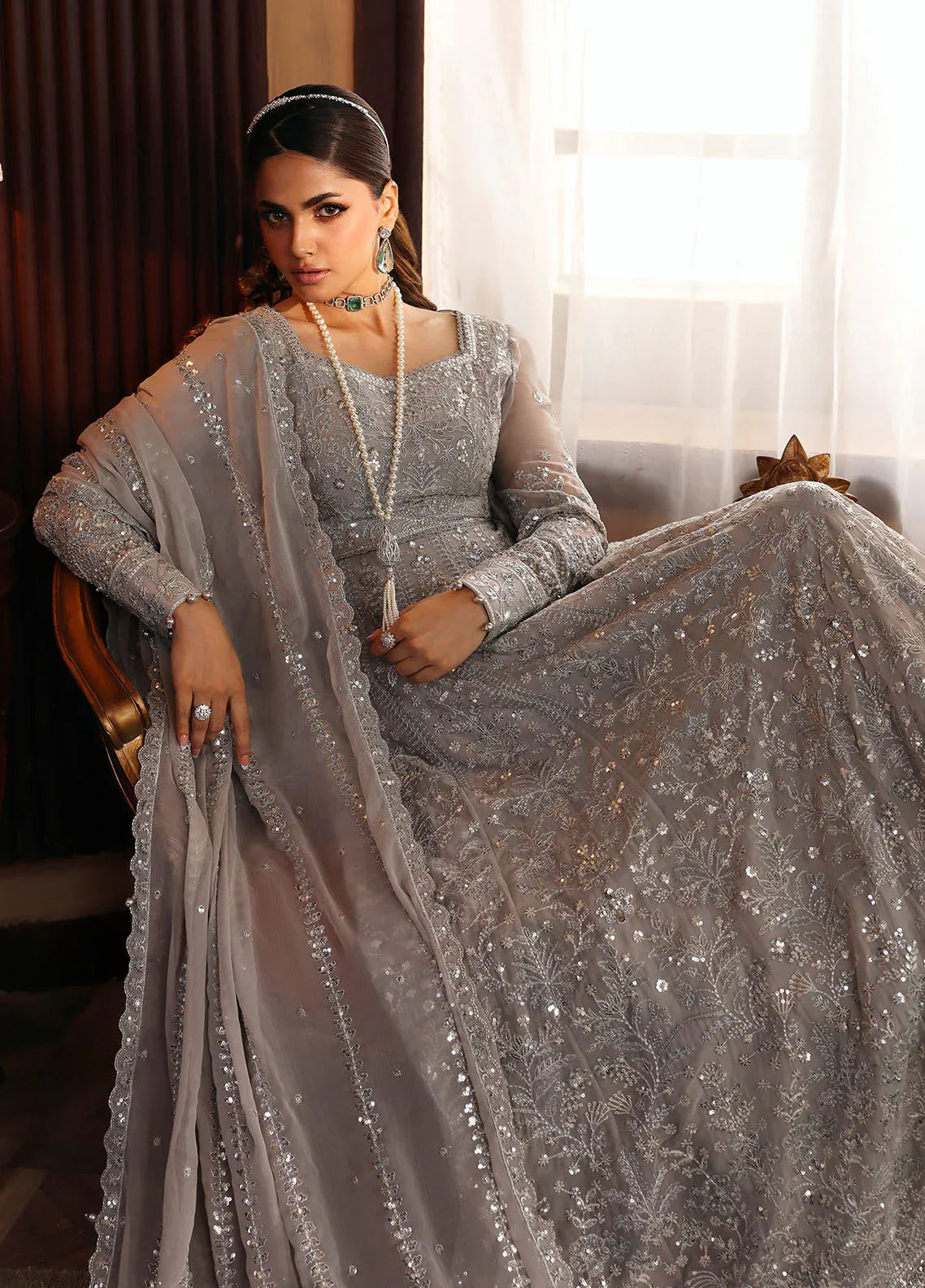 Gulaal | I Evayna Embroidered Chiffon | Sheyza - Aqsa Fabrics