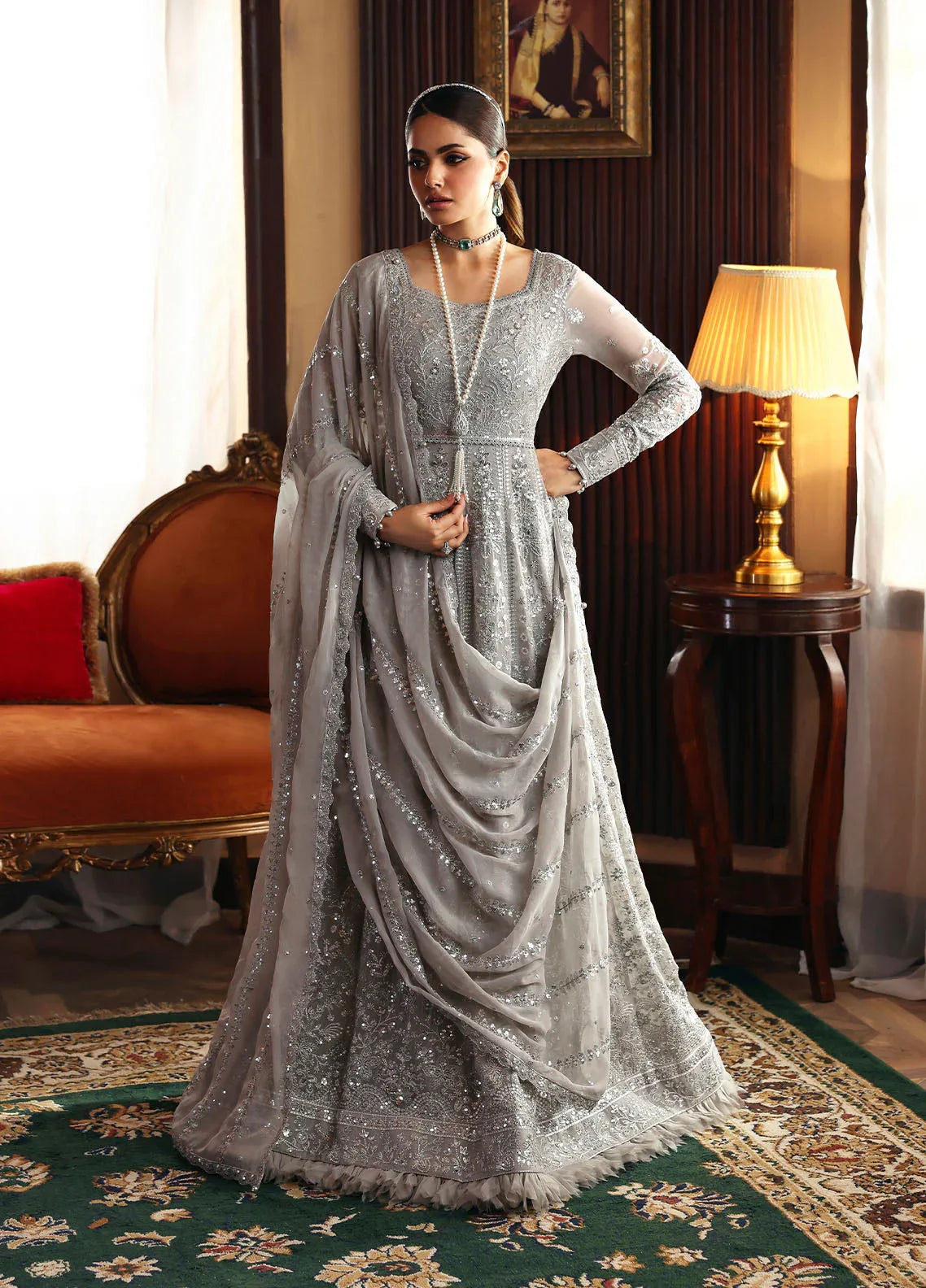 Gulaal | I Evayna Embroidered Chiffon | Sheyza - Aqsa Fabrics