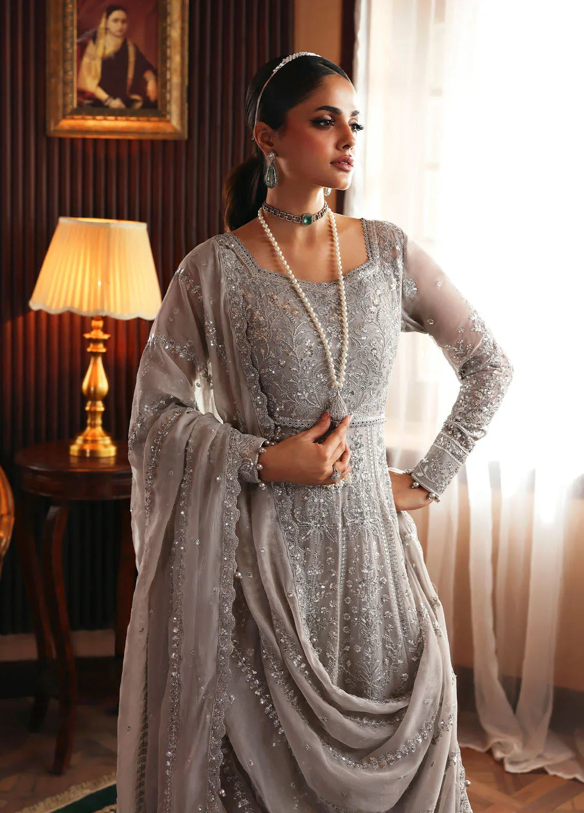 Gulaal | I Evayna Embroidered Chiffon | Sheyza - Aqsa Fabrics