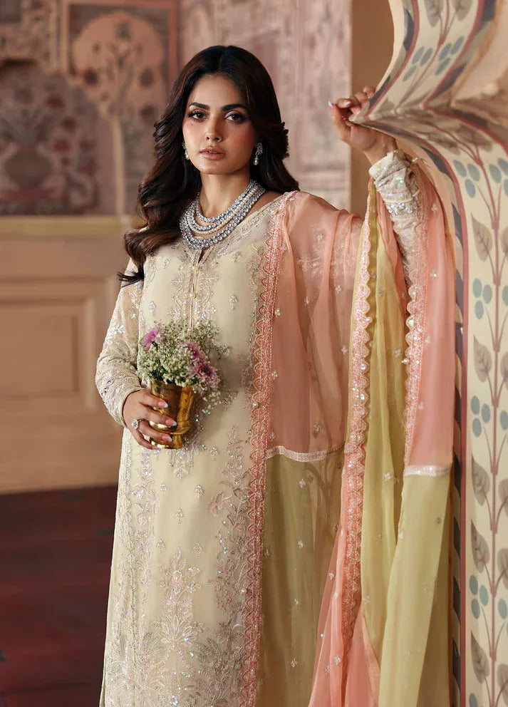 Gulaal | I Evayna Embroidered Chiffon | Fareyah - Aqsa Fabrics