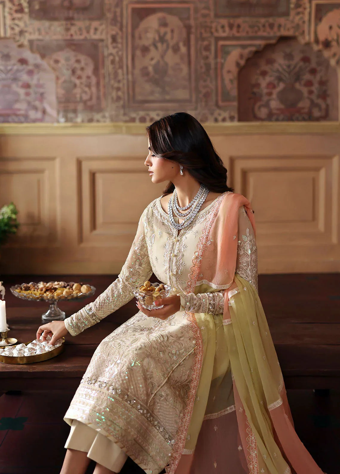 Gulaal | I Evayna Embroidered Chiffon | Fareyah - Aqsa Fabrics