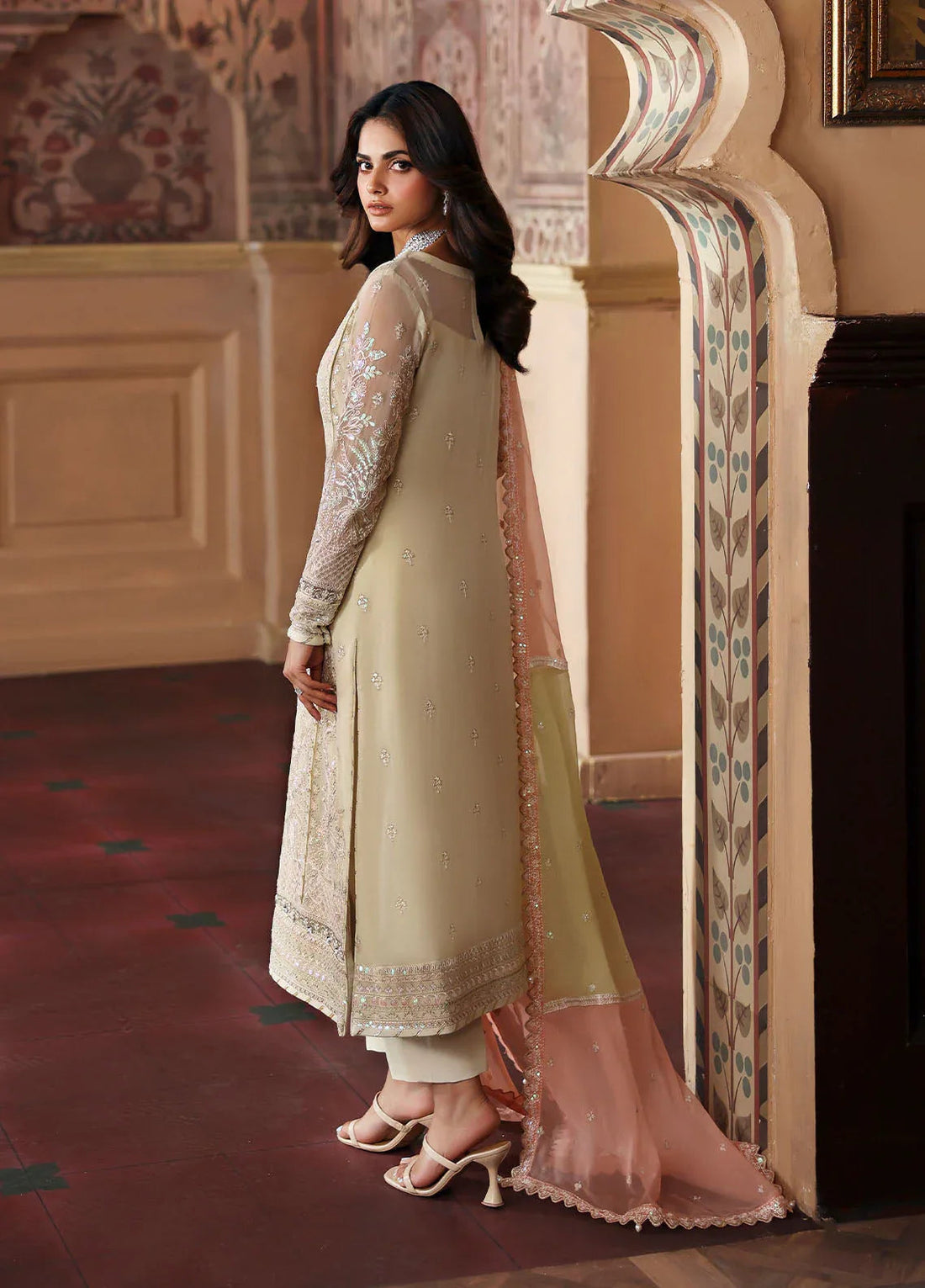 Gulaal | I Evayna Embroidered Chiffon | Fareyah - Aqsa Fabrics