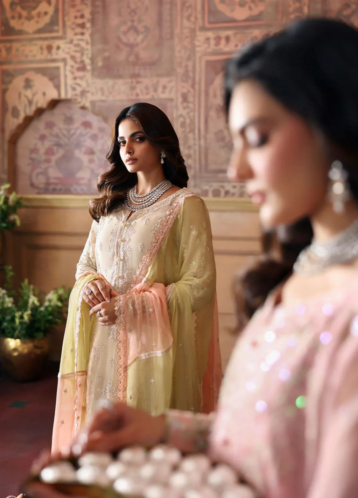 Gulaal | I Evayna Embroidered Chiffon | Fareyah - Aqsa Fabrics