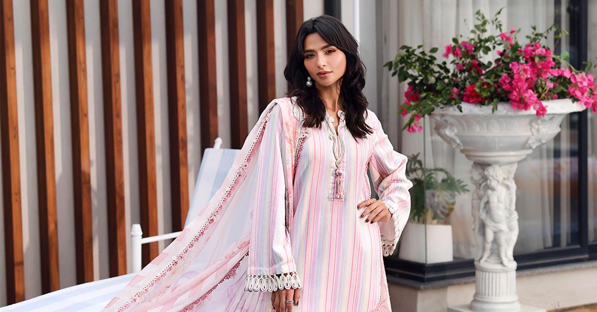 Maria B 3 Piece Stitched Embroidered Jacquard Suit