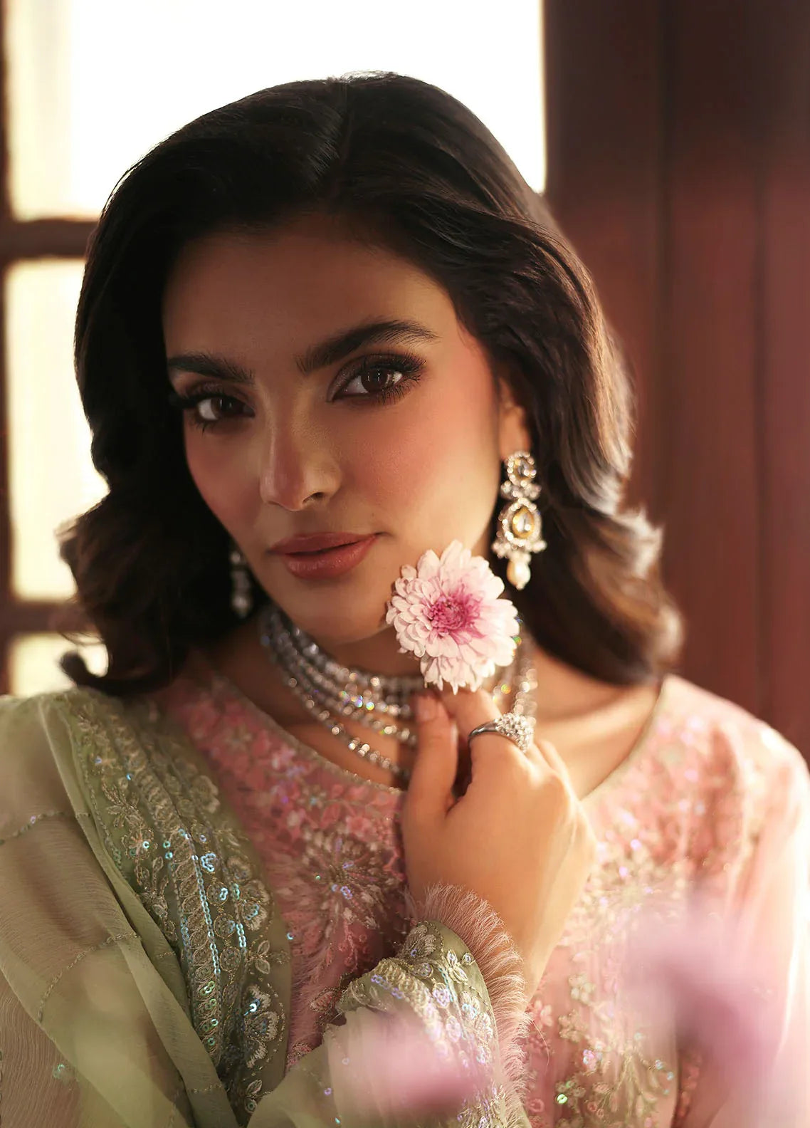 Gulaal | I Evayna Embroidered Chiffon | Layana - Aqsa Fabrics