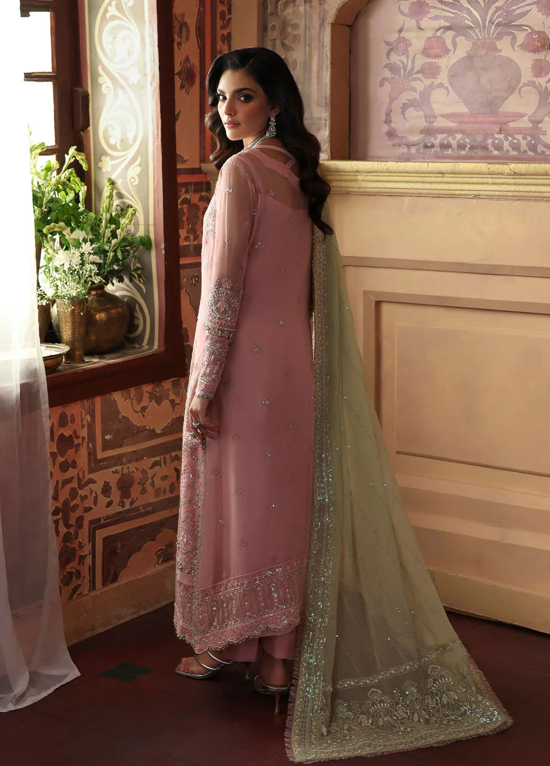 Gulaal | I Evayna Embroidered Chiffon | Layana - Aqsa Fabrics
