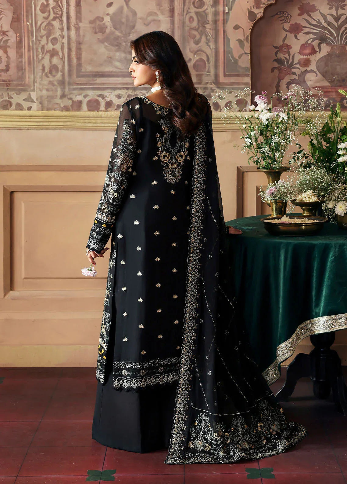 Gulaal | I Evayna Embroidered Chiffon |Deenah - Aqsa Fabrics