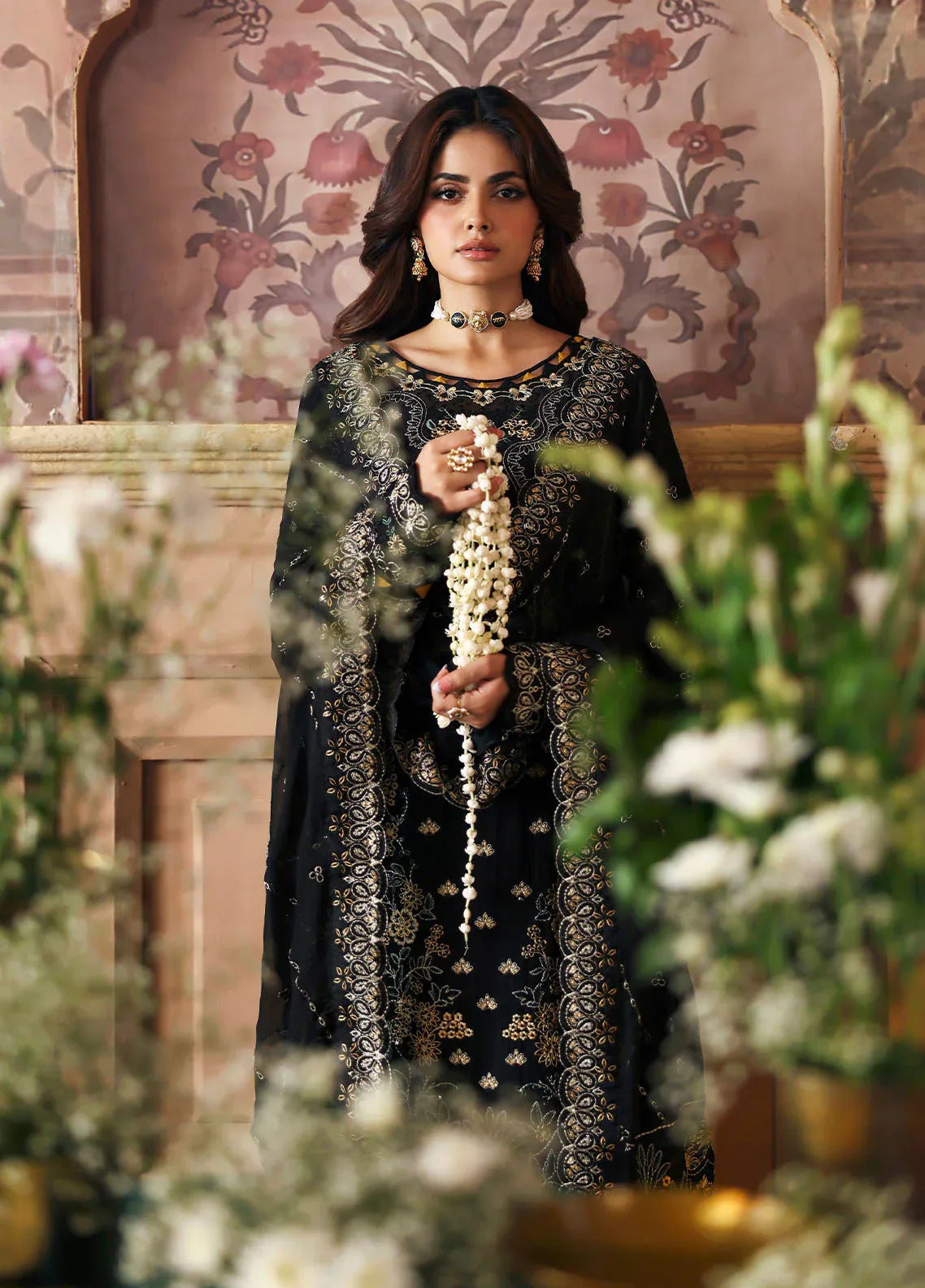 Gulaal | I Evayna Embroidered Chiffon |Deenah - Aqsa Fabrics