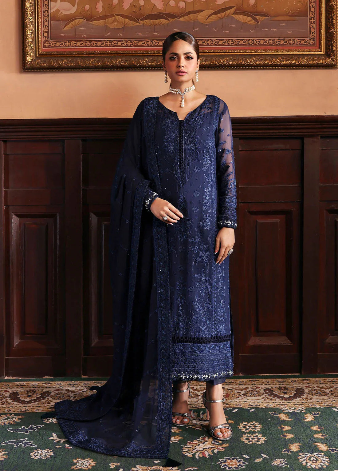 Gulaal | I Evayna Embroidered Chiffon | Leesha - Aqsa Fabrics