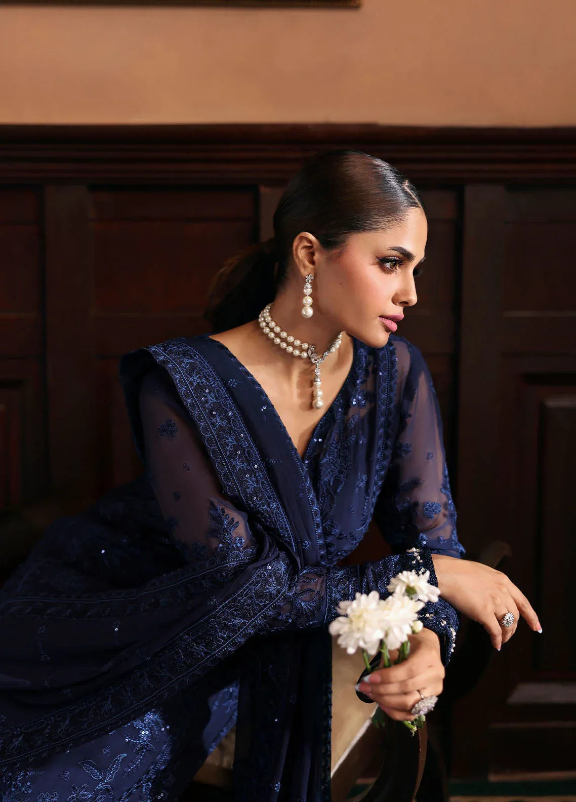 Gulaal | I Evayna Embroidered Chiffon | Leesha - Aqsa Fabrics