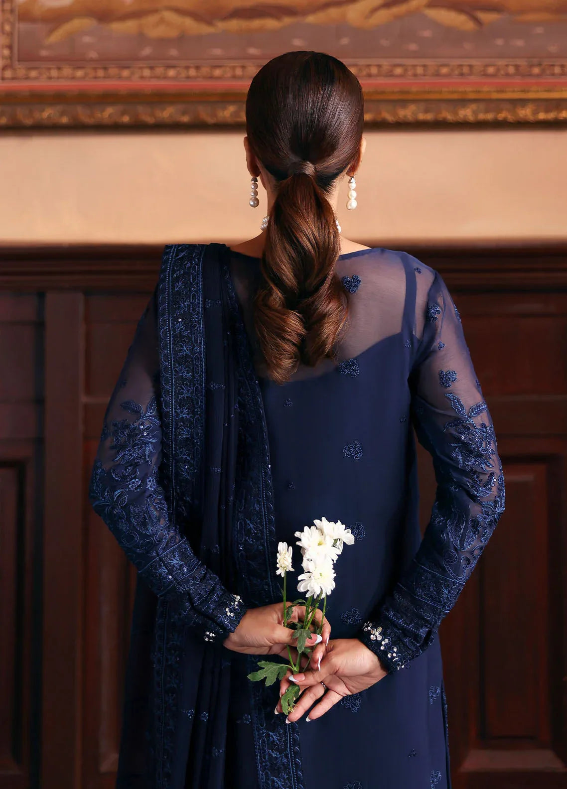 Gulaal | I Evayna Embroidered Chiffon | Leesha - Aqsa Fabrics