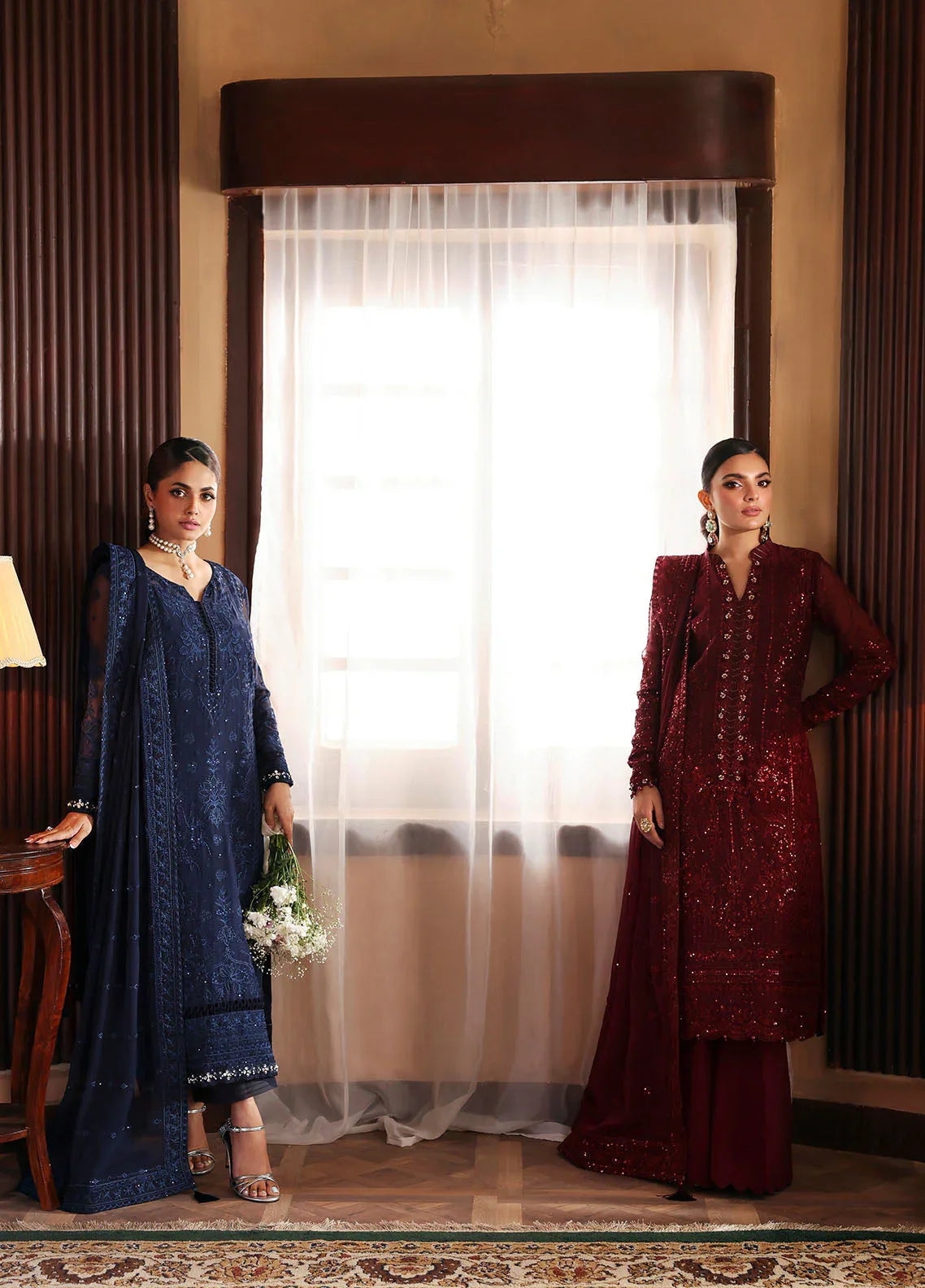 Gulaal | I Evayna Embroidered Chiffon | Leesha - Aqsa Fabrics