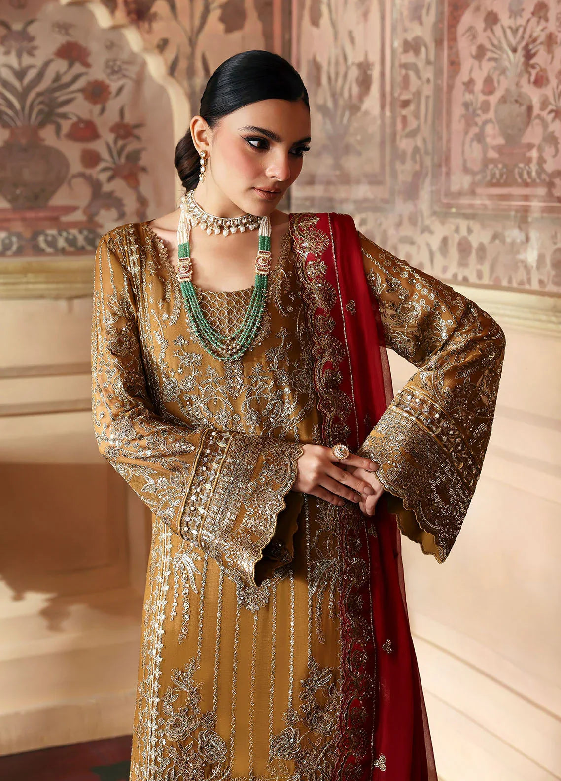 Gulaal | I Evayna Embroidered Chiffon | Dinara - Aqsa Fabrics
