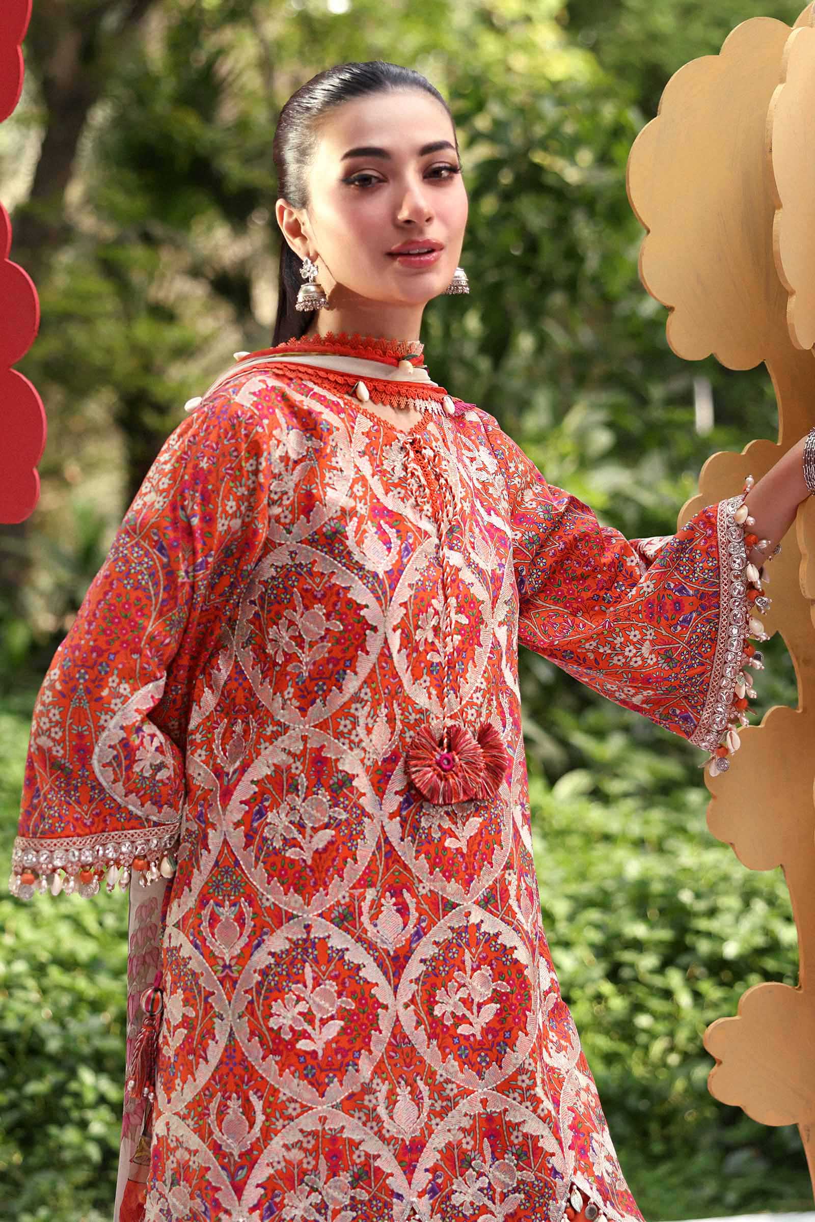 Maria B 3 Piece Stitched Embroidered Lawn Suit