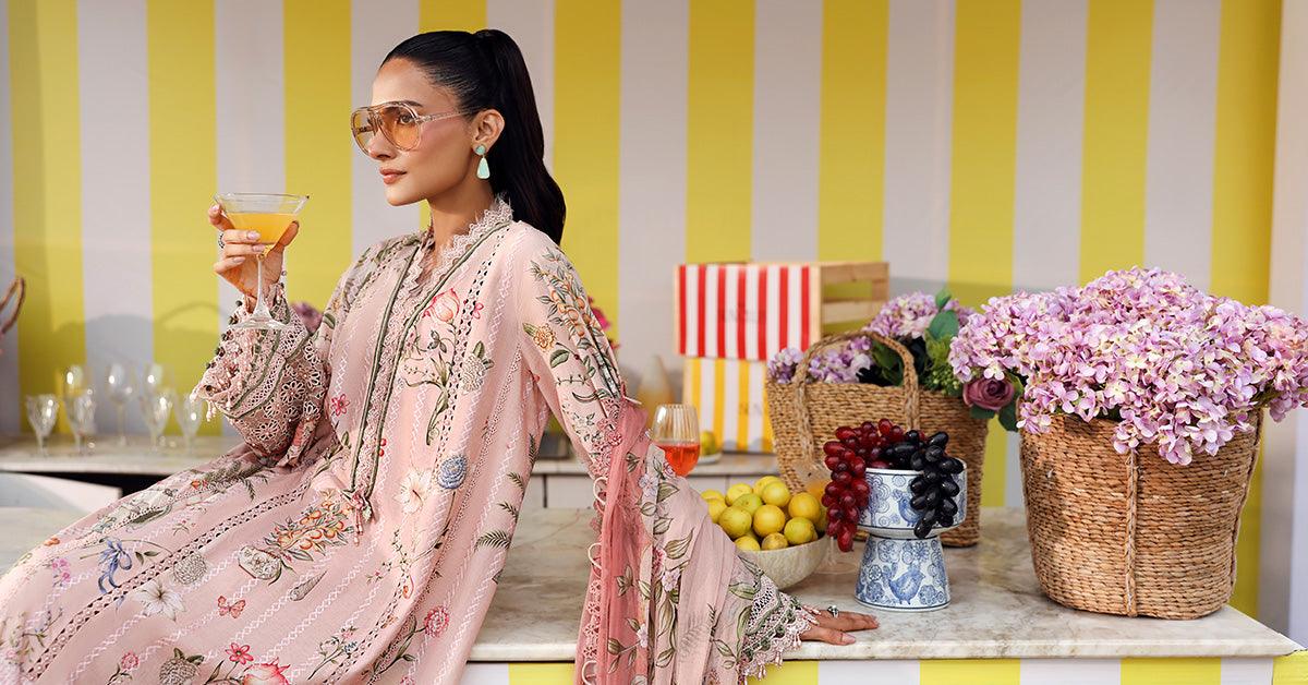 Maria B 3 Piece Stitched Embroidered Lawn Suit