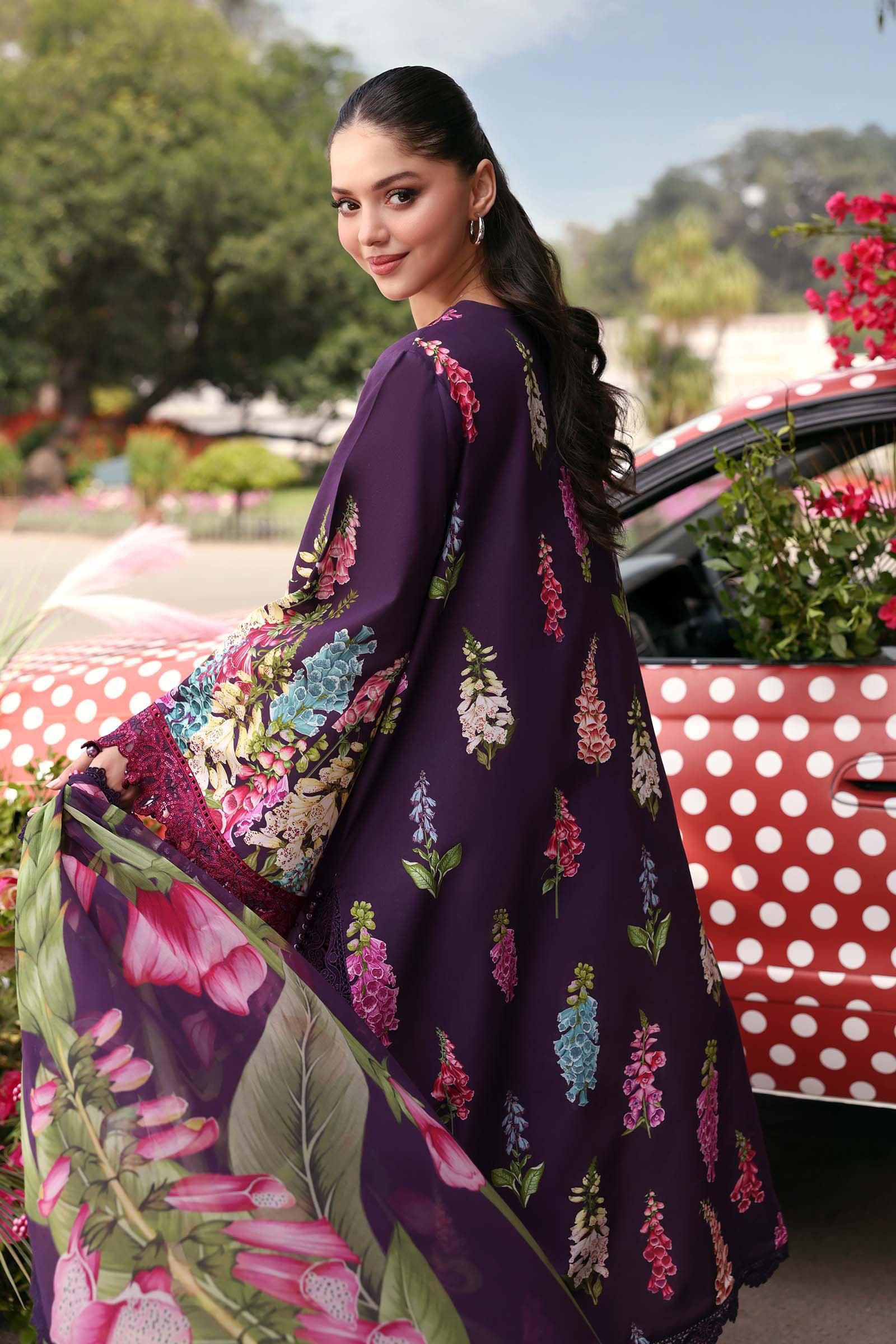 Maria B 3 Piece Stitched Embroidered Lawn Suit
