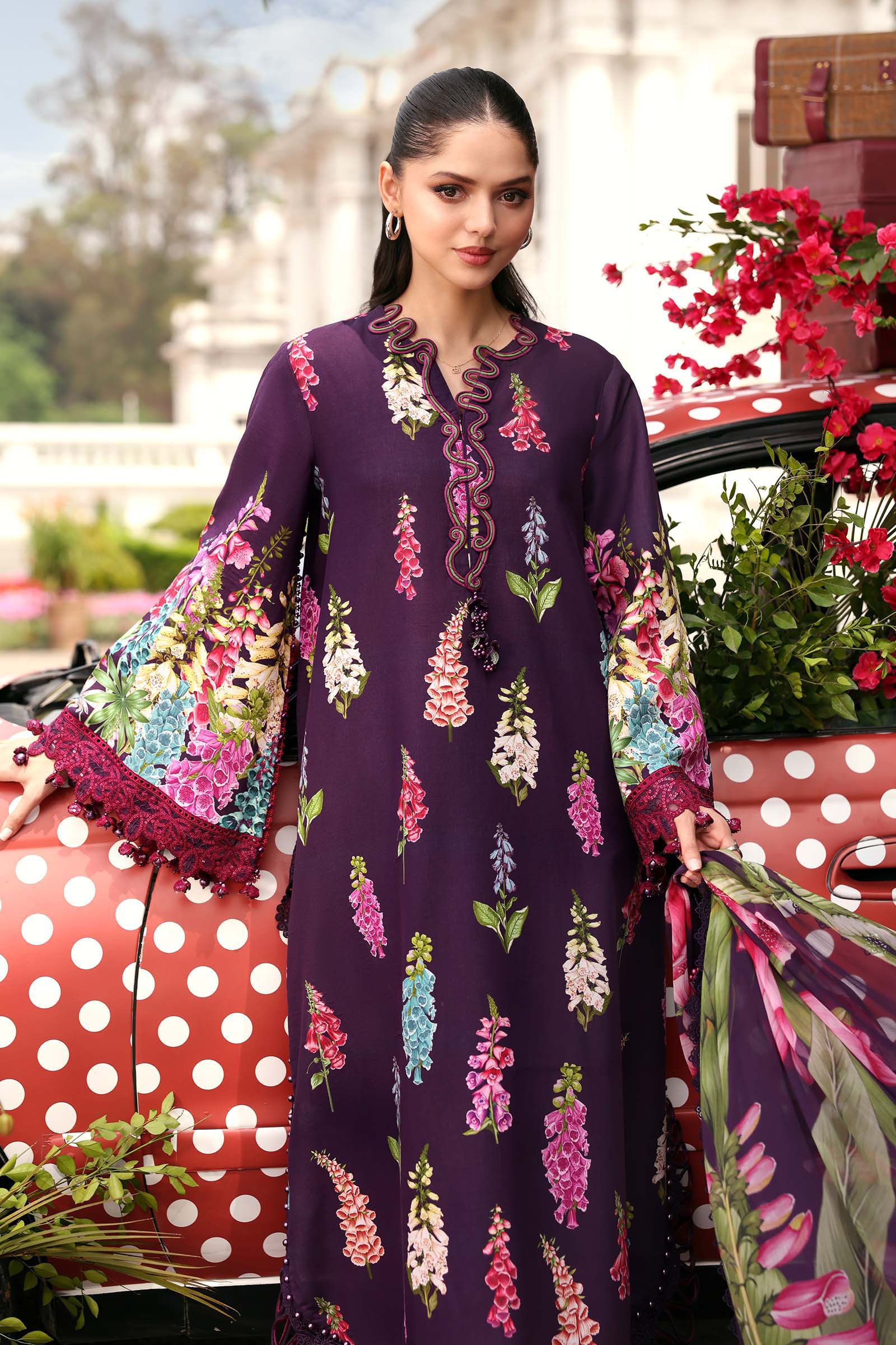 Maria B 3 Piece Stitched Embroidered Lawn Suit