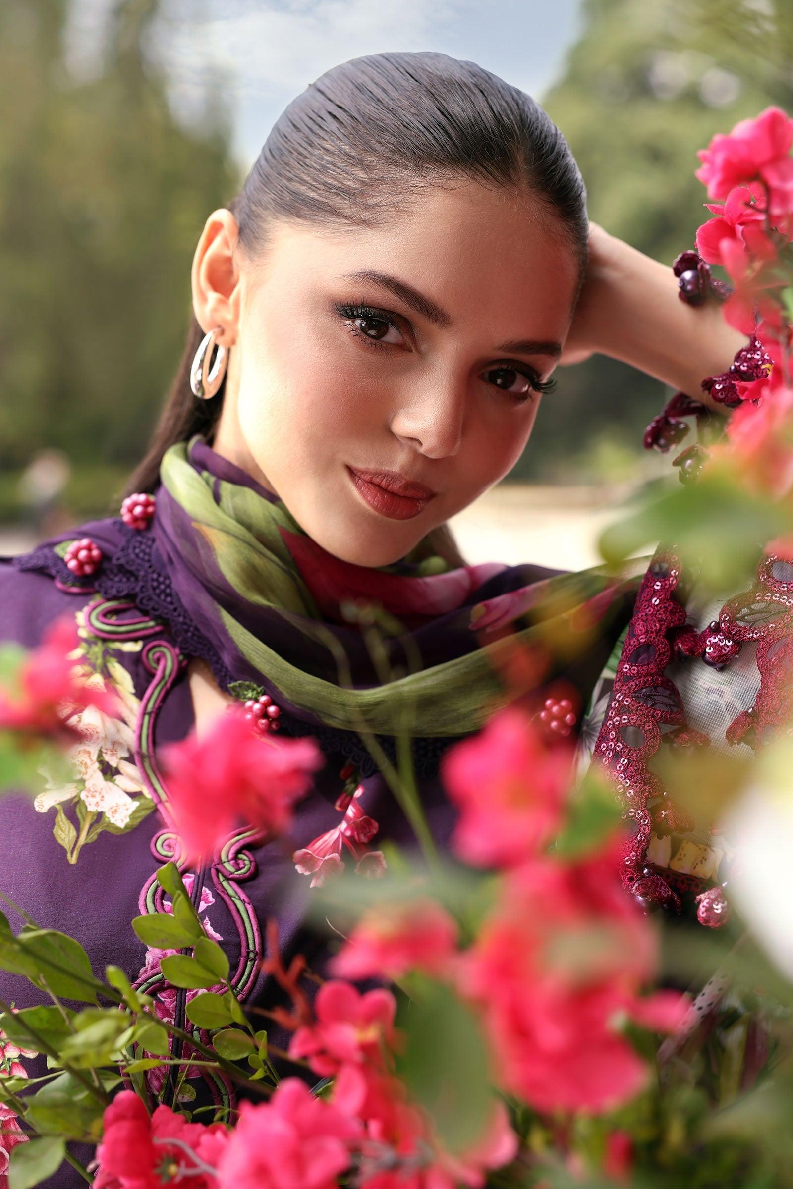 Maria B 3 Piece Stitched Embroidered Lawn Suit